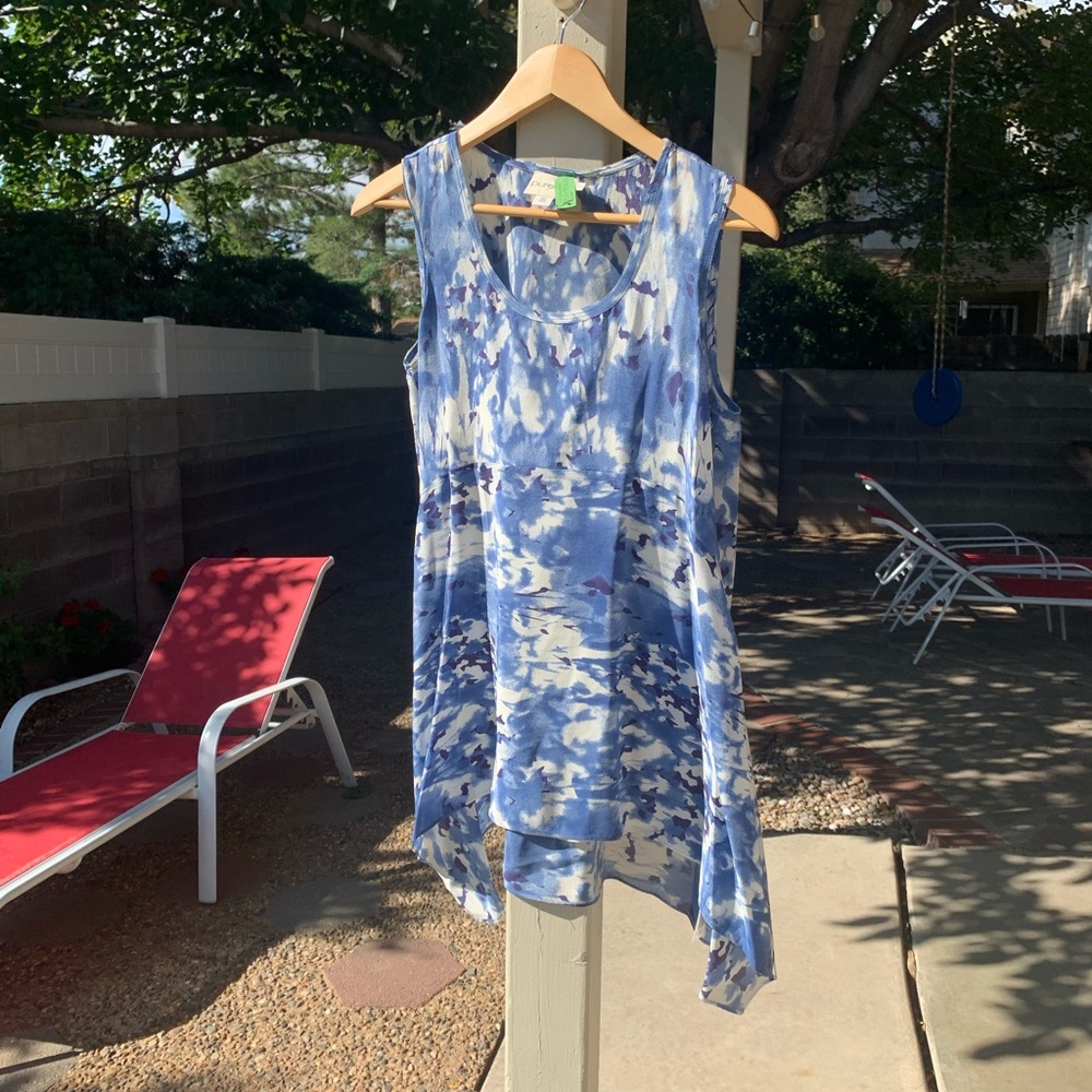Pure DKNY sleeveless top/tunic with detachable lining 100% silk size S
